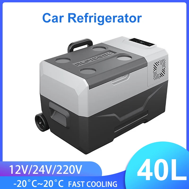 40L Alpicool Frigorifero Per Auto 12 V24V Mini Frigorifero Portatile Compressore Congelatore Picnic All'Aperto Dispositivo Di Raffreddamento 220V Uso 