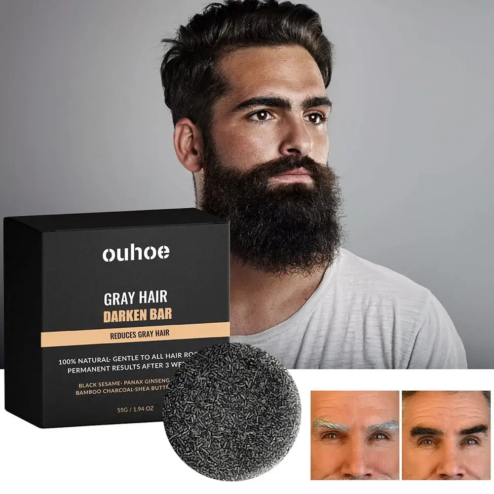 Description Picture 4 of itemNEW Hair Darkening Soap Shampoo Bar Fast Effective Repair Gray White Color Dye Hair Body Natural Organic Conditioner Black Soap
