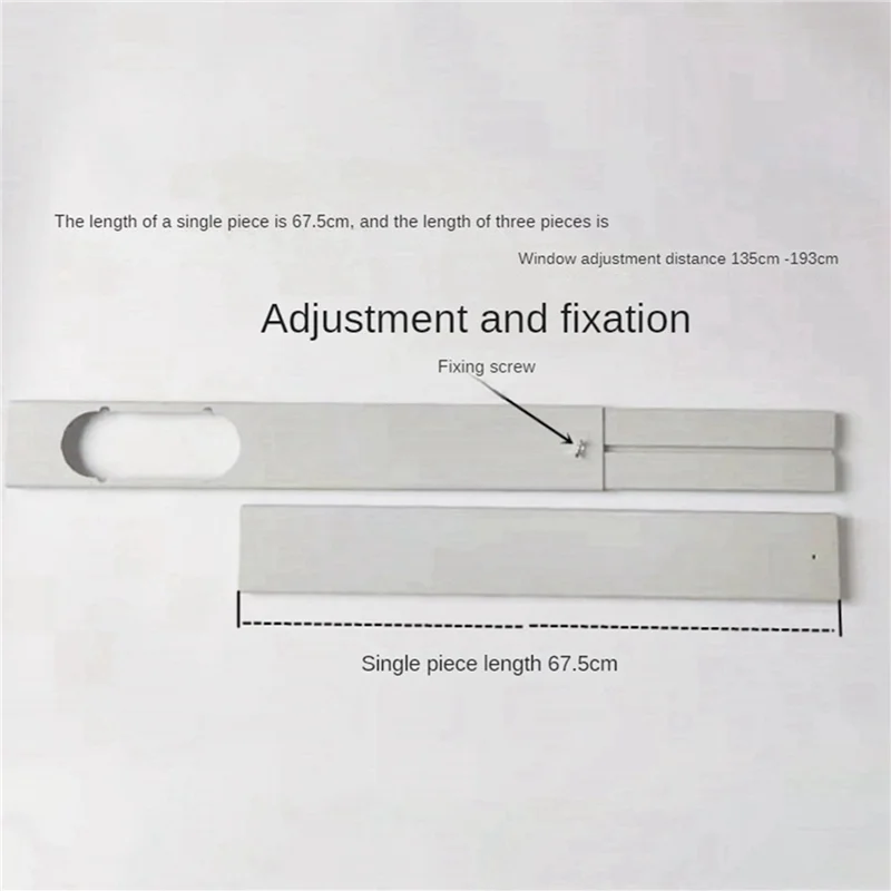 A52Q-6PCS 에어컨 액세서리 용 조정 가능한 휴대용 창 키트 플레이트 에어컨 창 Attachment-55CM