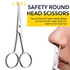 1Pcs Nose Facial Hair Small Mini Scissor Rounded Tip Stainless Steel Trimmer For Eyebrows Eyelashes Beard Trimming Grooming 2