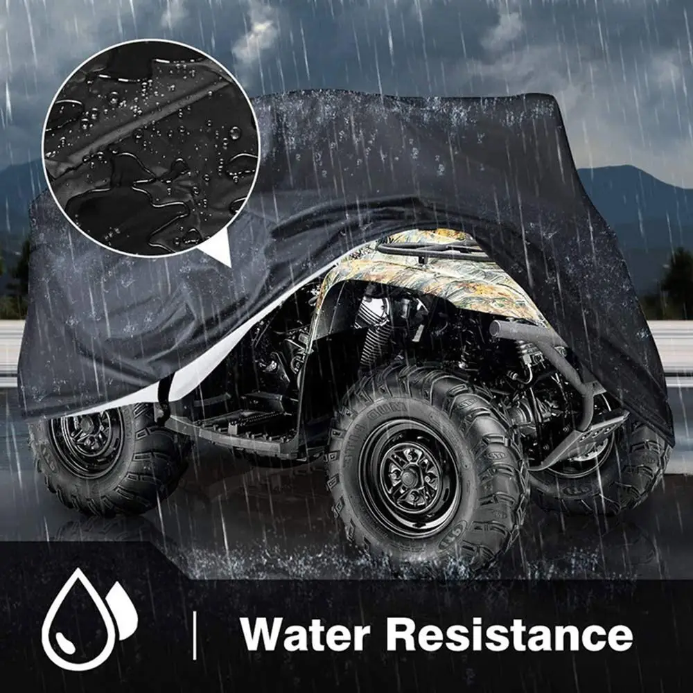 Heavy Duty ATV Cover Waterproof Windproof 4 Wheeler Quad Bike Storage Cover Black All Weather Protection Car Quad Covers