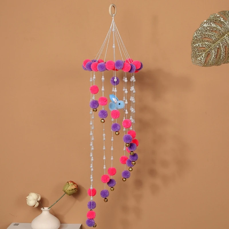 

Rabbit Plush Dolls Wind Chimes Home Furnishings Decorative Decor Bedroom Decorations Lovely Windchimes Pendant Kids Gift