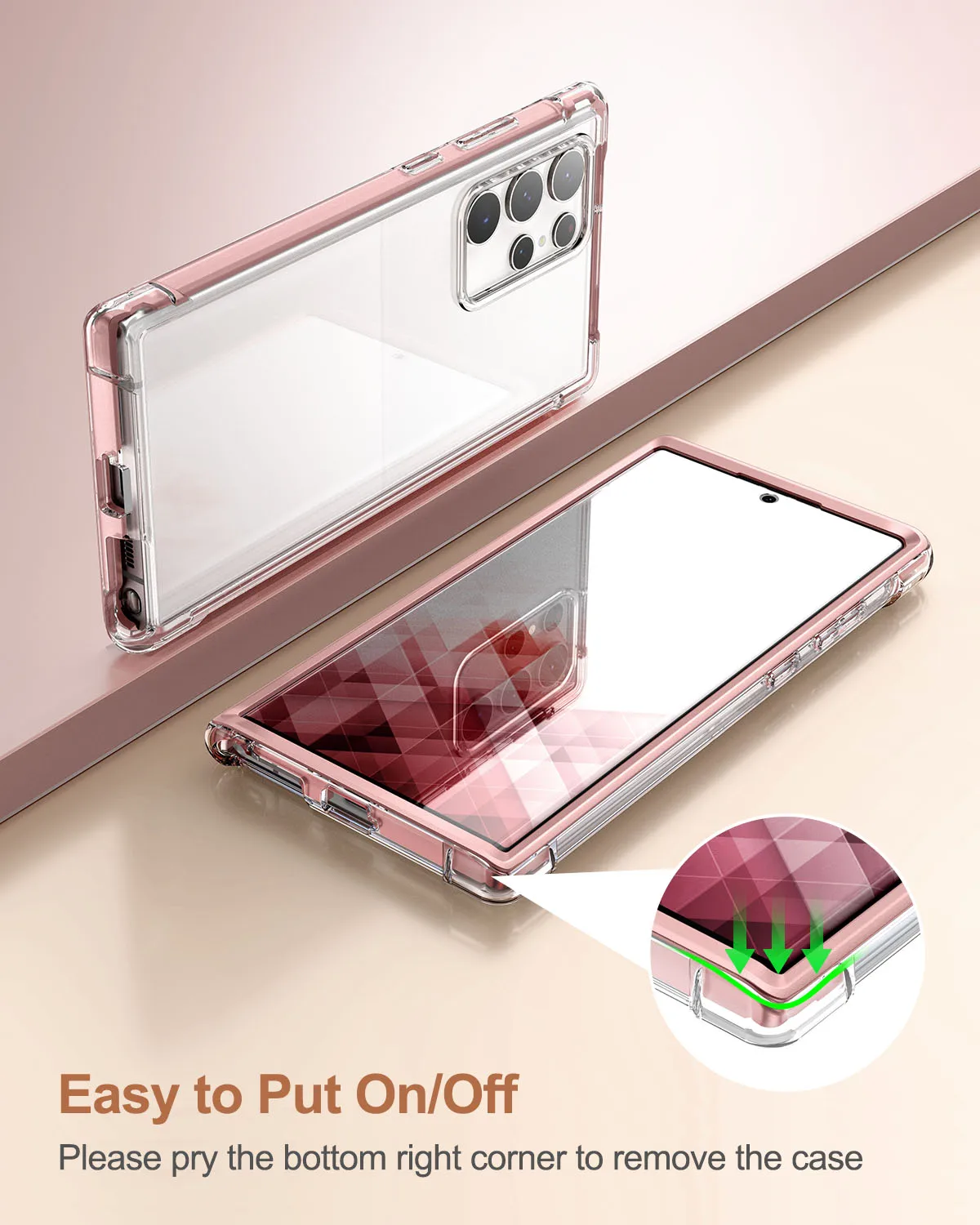 Case for Samsung Galaxy S22 Note 20 Plus Ultra S21FE Cover Built in Screen Protector Hybrid Hard Shell TPU Bumper Rugged Case