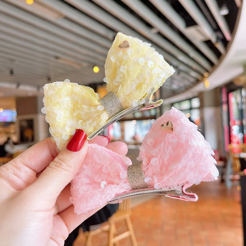 Accessori Per Capelli Vintage Per Donna Fiocchi Fermagli Per Capelli Mini Lega Cuore Paillettes Tornante Per Ragazze Pinzas Para El Cabello Barrettes