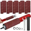 LICG Drum Sander Set,Rubber Sanding Drum Spindle Sander Adapter, With 120 Grit Sandpaper Drum, Sanding Sleeves Power Drill 1