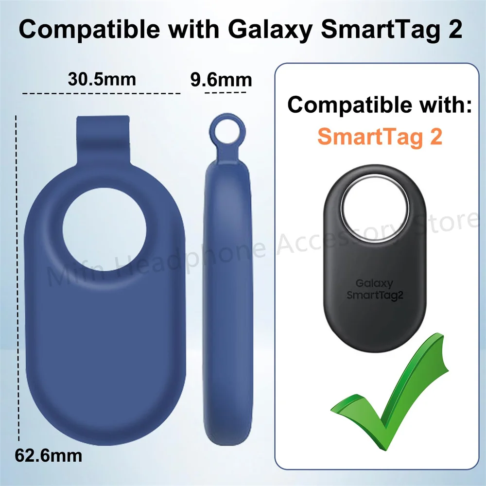 

Силиконовый чехол для ключей для Galaxy SmartTag2, водонепроницаемый защитный чехол для нового держателя SmartTag2 2023 года, чехол с трекером и защитой от царапин