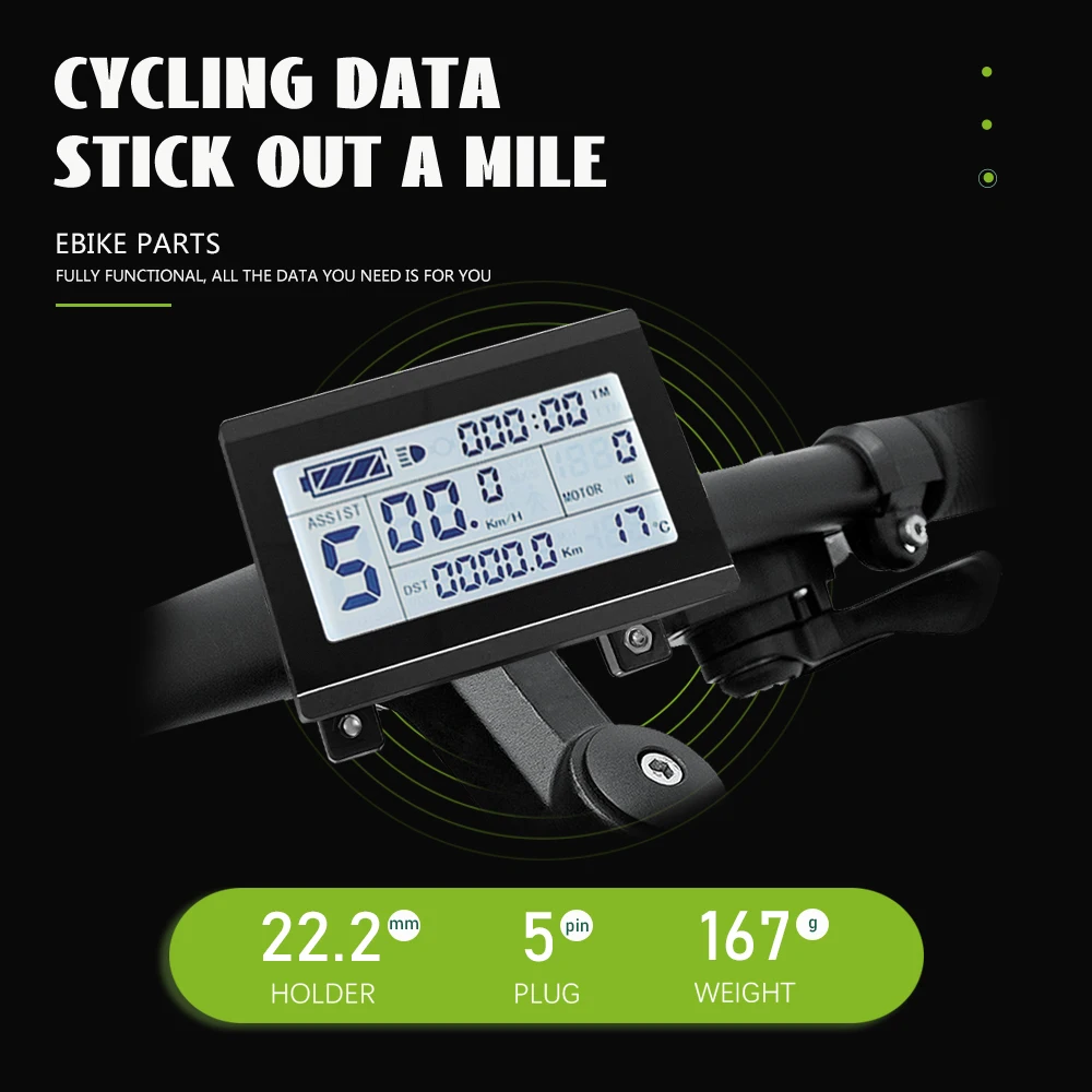Ebike Display KT LCD3 LCD3U Display 24V36V48V72V with USB
