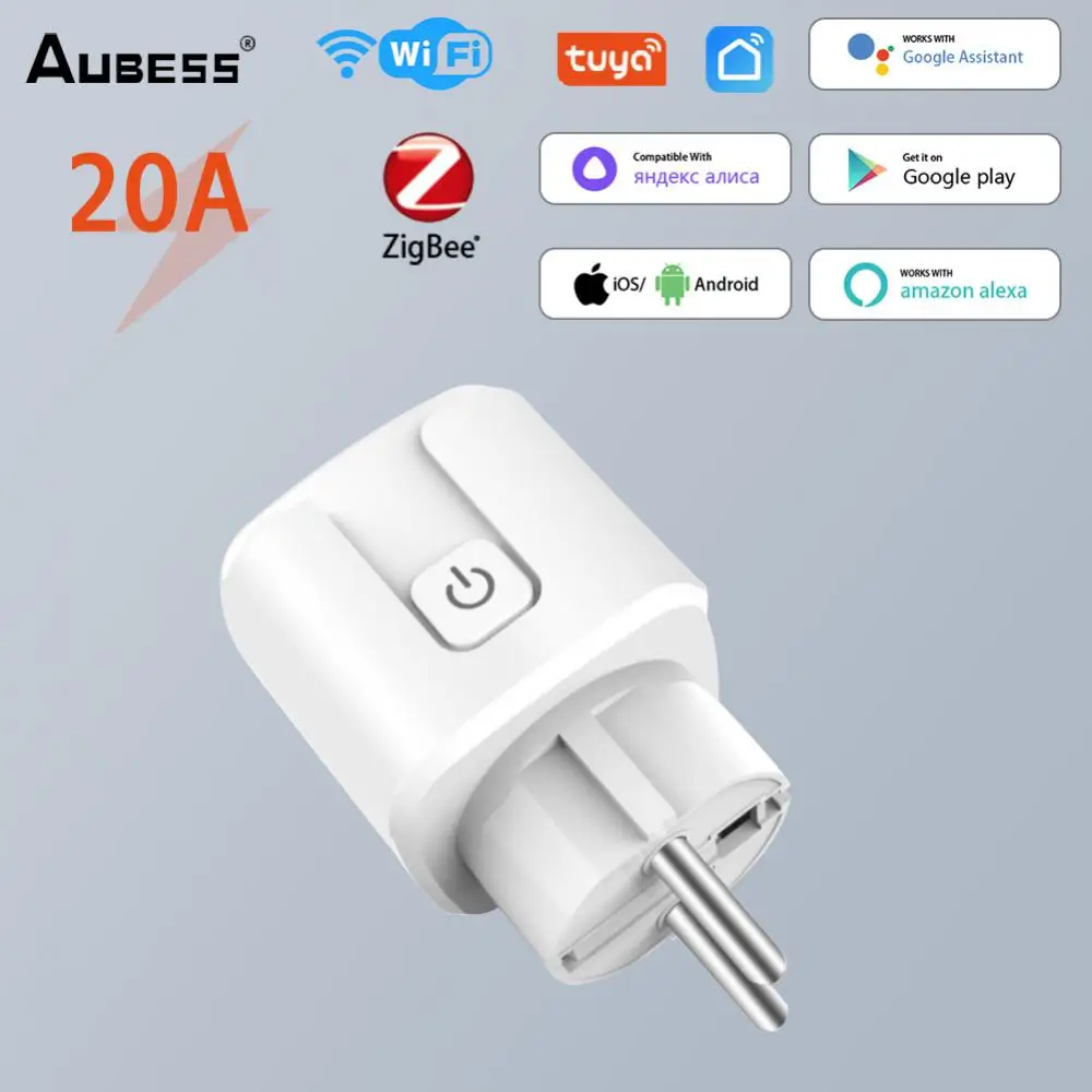 Tuya Zigbee Ʈ ÷ EU Ʈ ,  ͸ Ÿ̹  , ˷  Ȩ ᵦ   , 20A