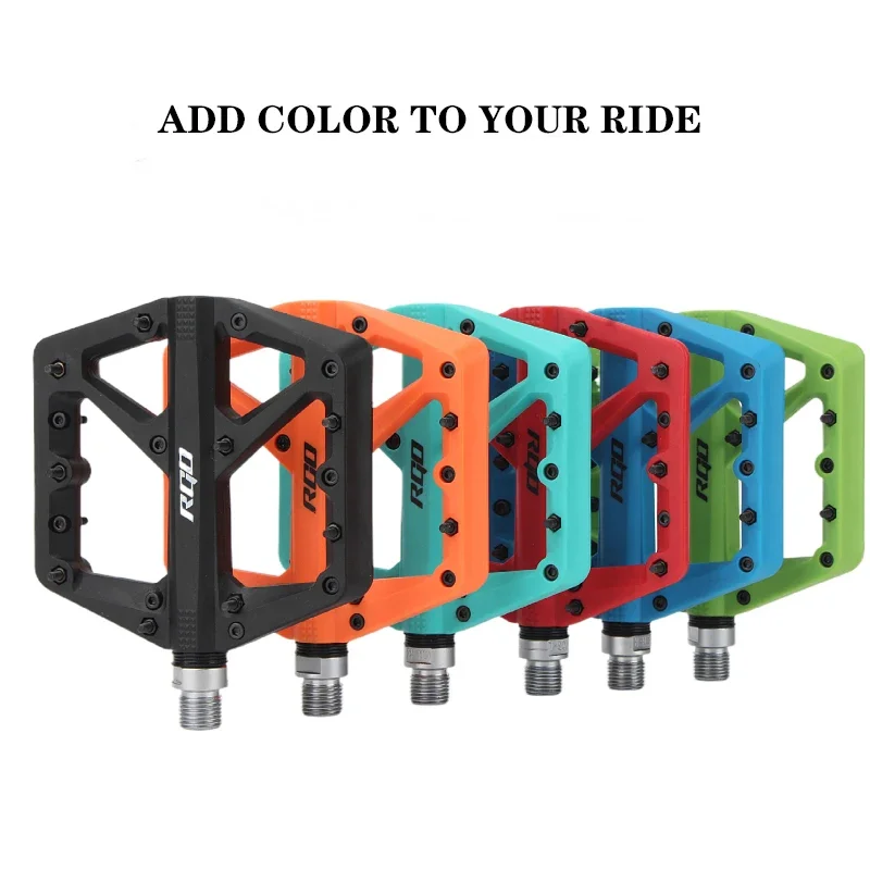 RGO Fahrradpedale MTB Nylon Plattform Fußstütze Flache Mountainbike Paddle Grip Pedalen Lager Trittbretter Radfahren Fußhaltung – Detail 4