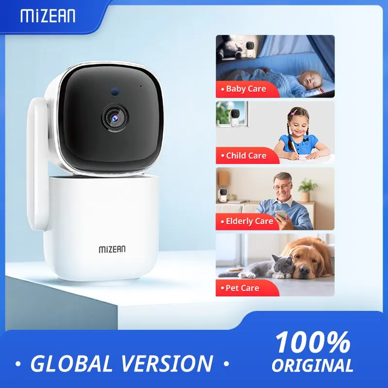  MiZEAN 3MP Home Security Camera For Baby/Pet/Nanny, Smart Wireless Wifi IP Camera Indoor CCTV HD Security Auto Tracking Monitor 