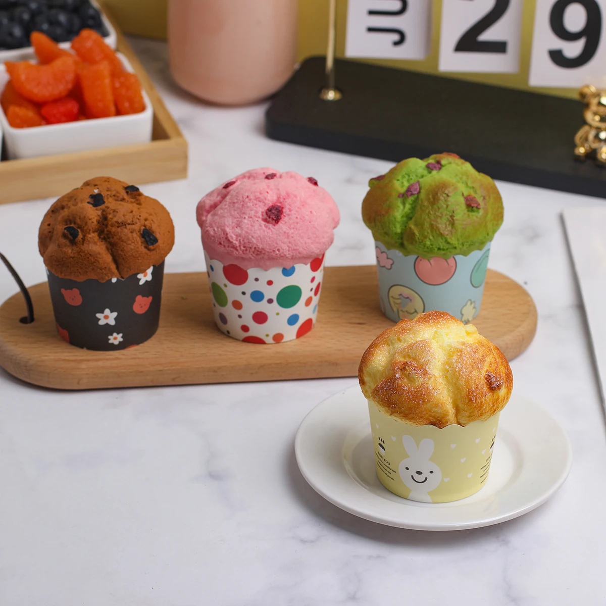 6PCS Colorful Cupcake Dessert Wedding Party Decoration Cake Decoration Photography Professional Simulation Cake Model FCYY-010 food model food photography props