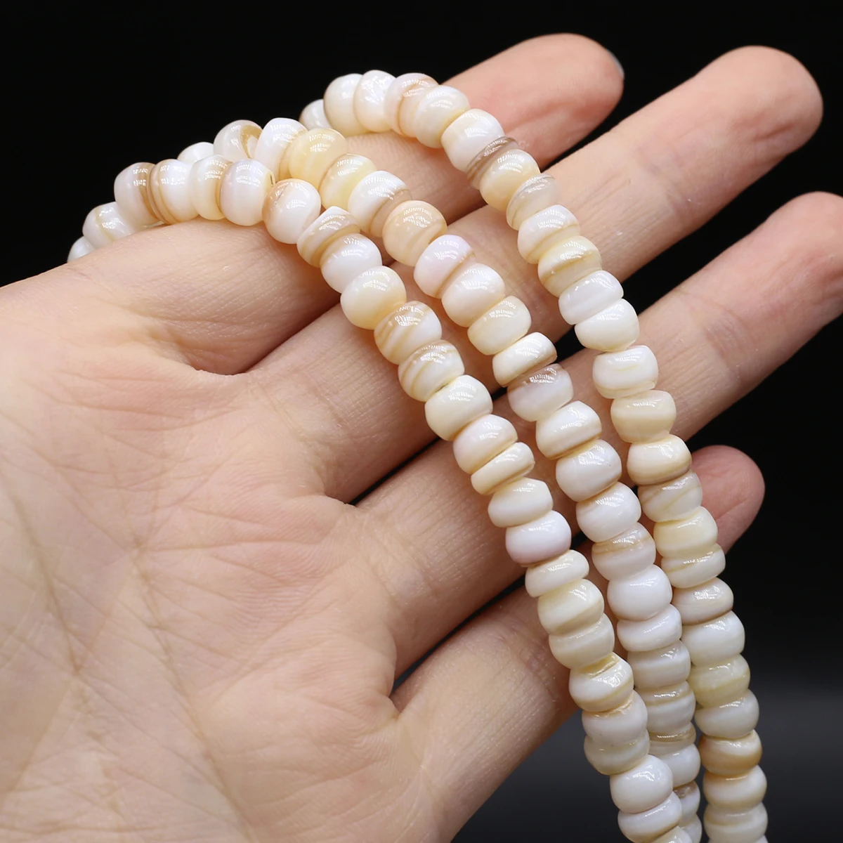 

Natural Freshwater Shell Abacus Beads White 6x4mm Loose Spacer Beads for Jewelry Making DIY Women Necklace Bracelet Accessories
