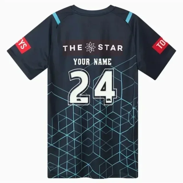 thumbnail image 1 of Camiseta de rugby indígena del estado de origen de los NSW Blues 2024 - Talla para hombre: S-5XL (nombre y número impresos) Calidad superior, 1 of 5