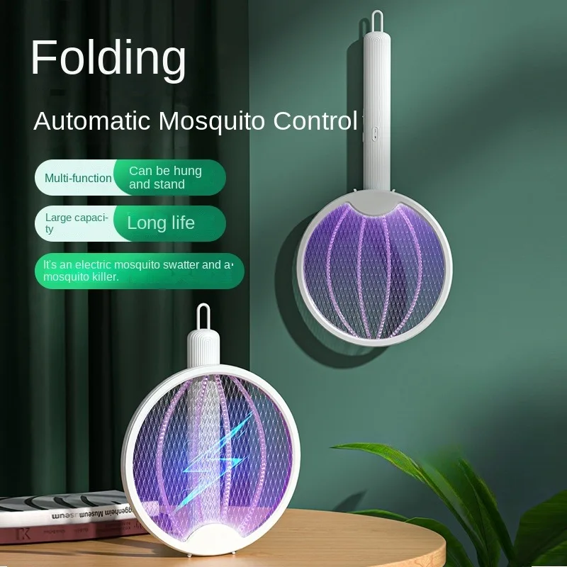 USB-Rechargeable-Mosquito-Racket-Insect-Killer-with-UV-Light-Bug-Zapper ...