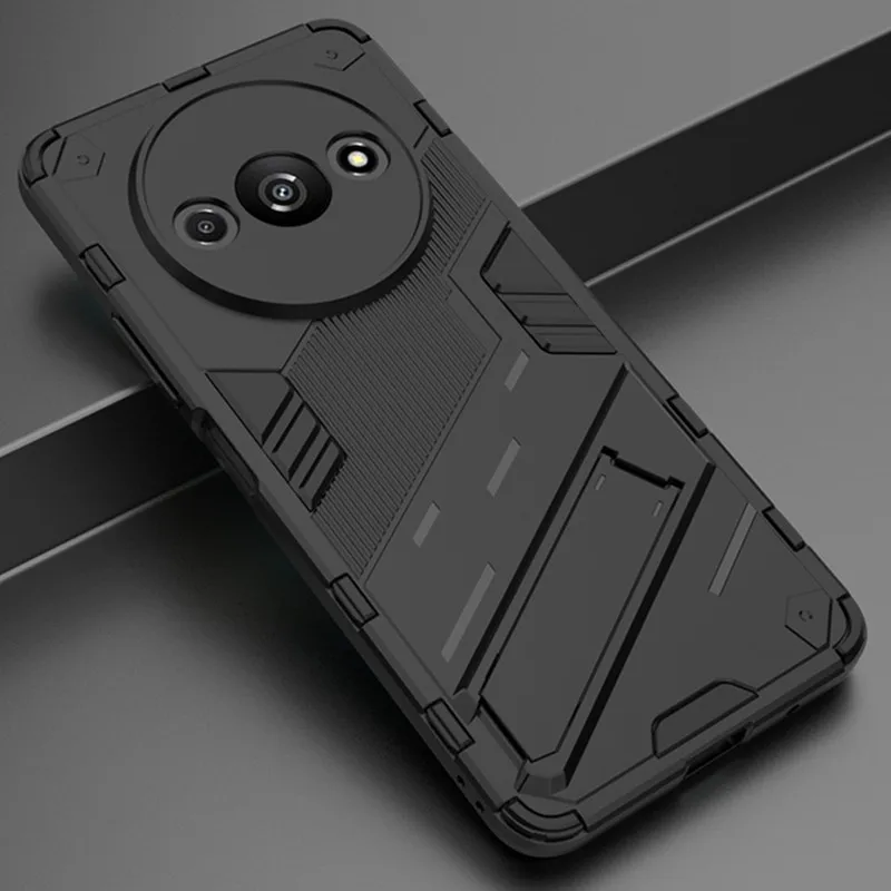 Magnetic Stand Armor Back Cover for 4G Smartphone - Durable Protective Case