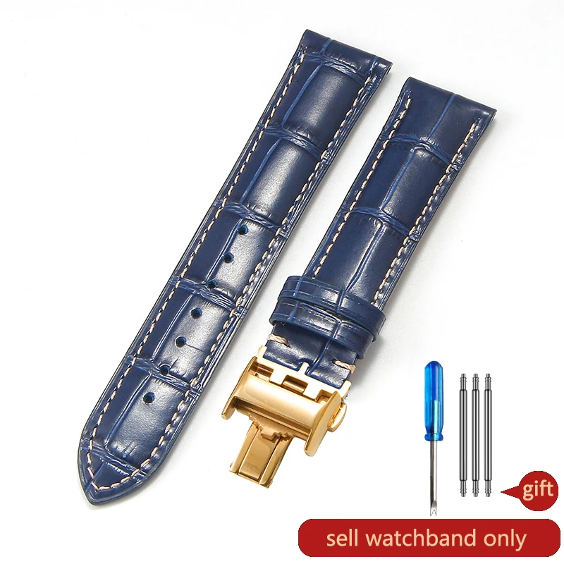 Premium Anti-Stain Easy-Clean Calfskin Leather Watch Strap