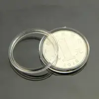 U50E 10pcs 25mm Applied Clear Round Cases Coin Storage Capsules Holder Round Plastic 1