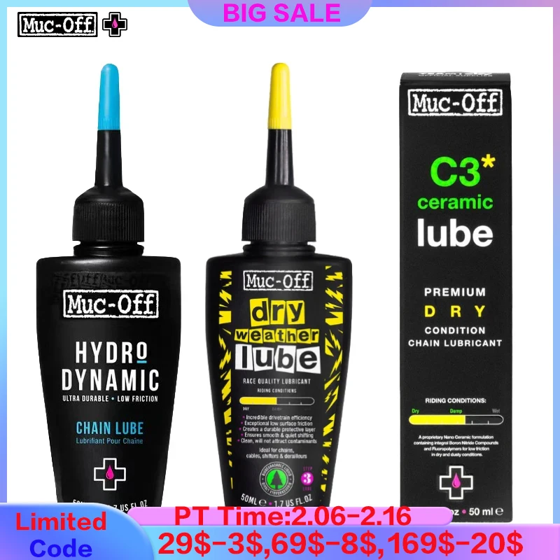 Muc-Off Catena Della Bicicletta Lubrificante Professionale C3 Tempo Secco Lubrificante In Ceramica Mtb Bici Da Strada Lubrificante Idrodinamico Ciclis