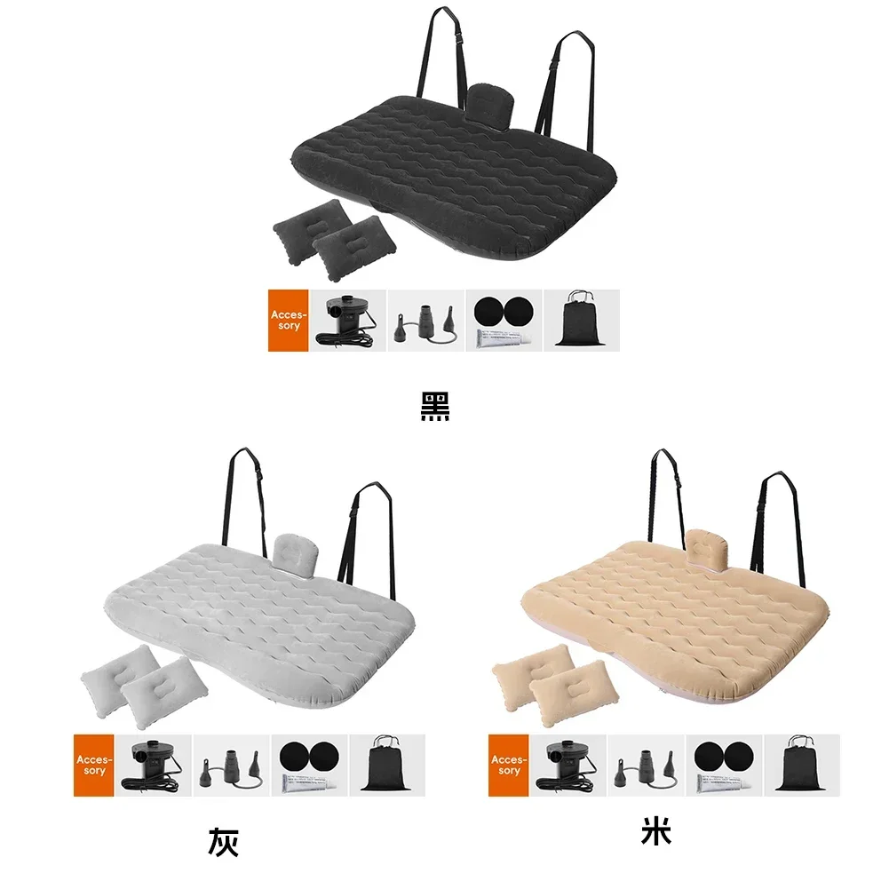 KJOY Aufblasbares Auto-Luftmatratzenbett, universelles Rücksitz-Sofakissen, multifunktionales Outdoor-Camping-Mattenkissen für Reisen – Detail 1