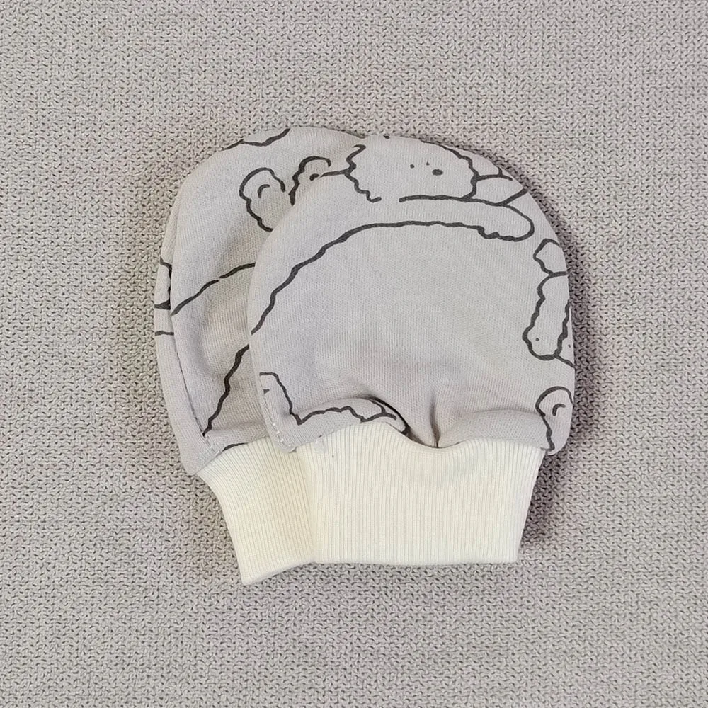 5 Pairs Baby Mittens Newborn No Scratch Mittens For Baby Set Cotton 0-3 Months Baby Gloves For Boy Girl Random Delivery 5
