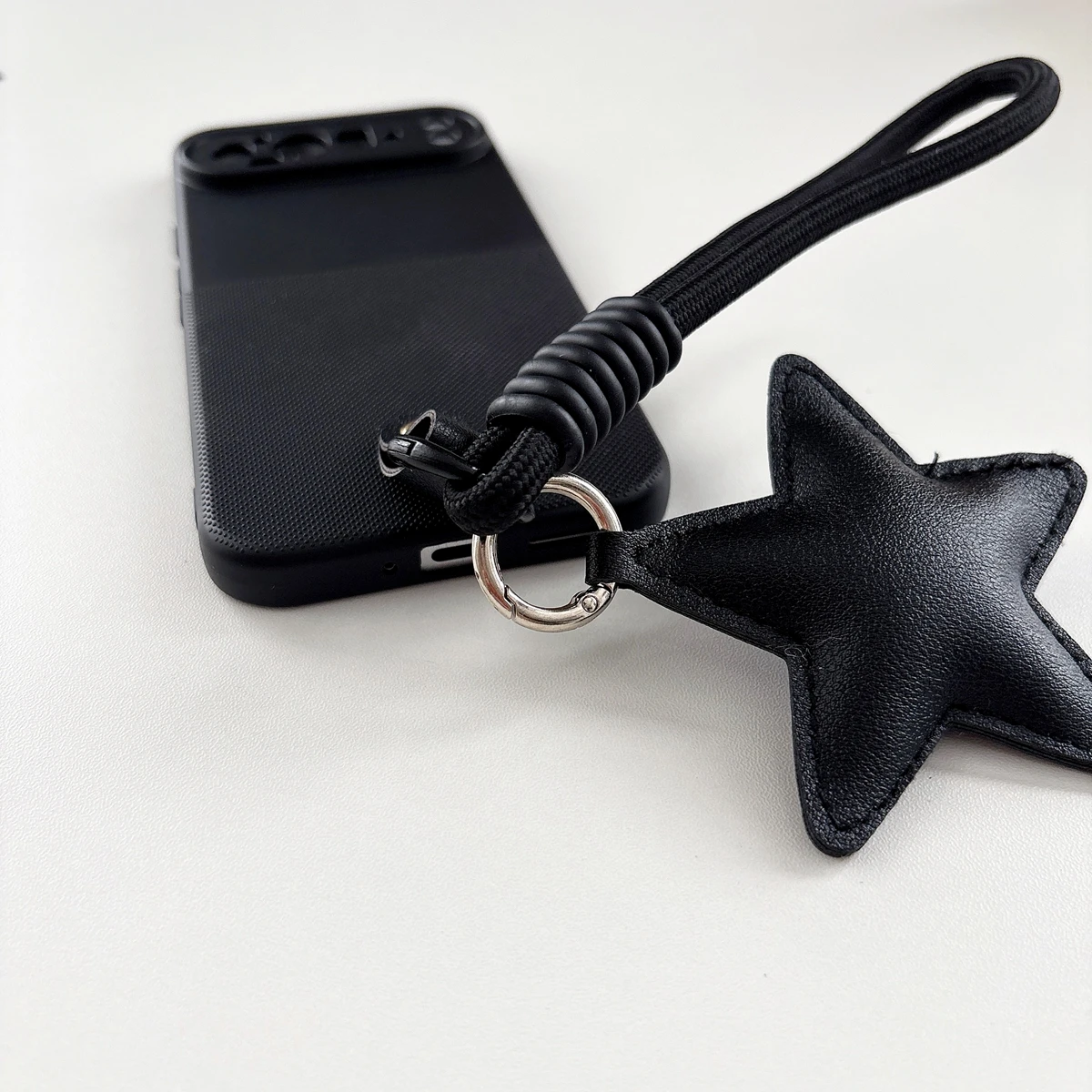 Polka Dot Silicone Star Strap Lanyard Phone Case - Soft Cover