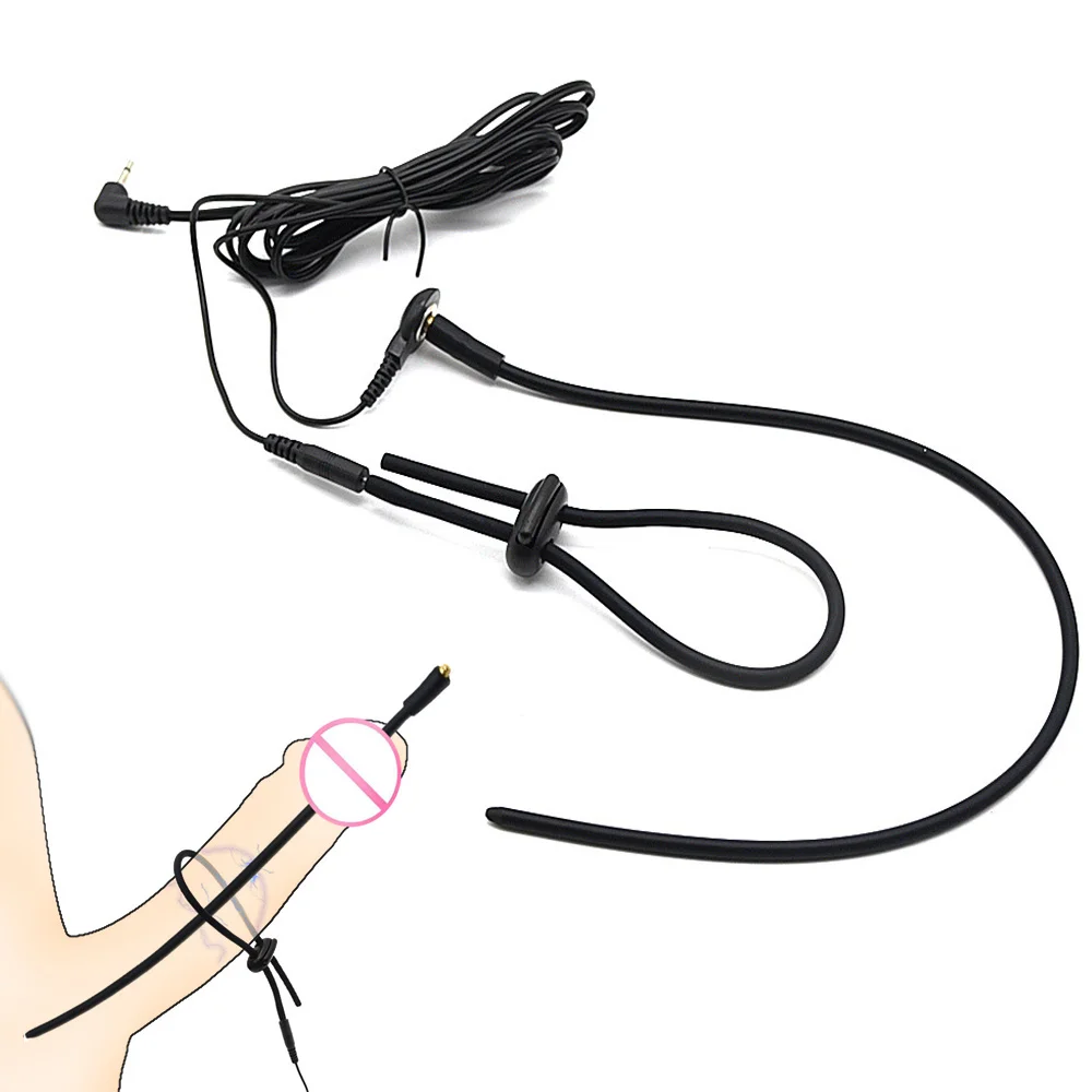 Adults Electro Shock Penis Plug Electric Stimulation Urethral Catheter Sounds Dilator Penis Rings Sex Toys For Man 18+