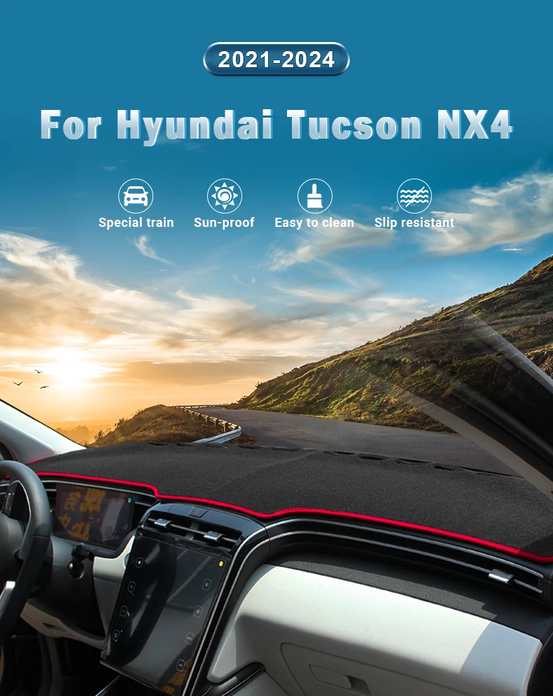 Für Hyundai Tucson NX4 2021 2022 2023 2024 Auto-Armaturenbrett-Abdeckmatten Lichtschutz-Pads Anti-UV-Hülle Sonnenschutz-Teppiche Zubehör – Detail 1