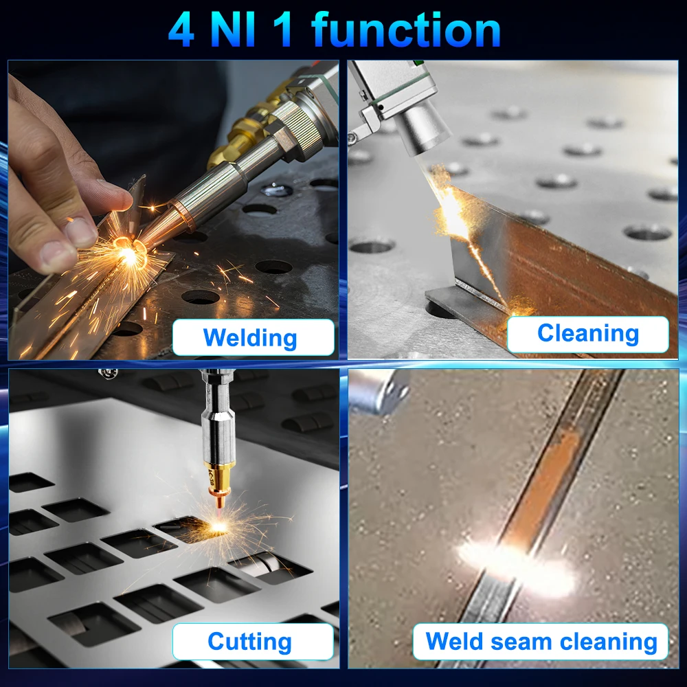1500W Raycus Relfar Handheld Laser Welder 4-IN-1 Fiber Laser Welding Cleaning Cutting Machine Single/Double Pendulum for Metal