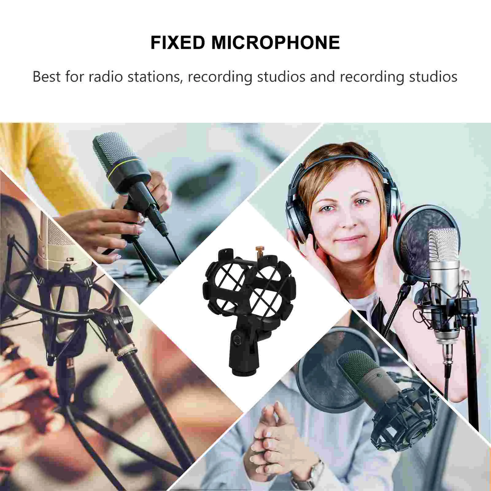 Mic Stand Shock Mount Lightweight Portable Adjustable Angle Universal Black Holder Clip Storage Rack For Mount Accessories Parts