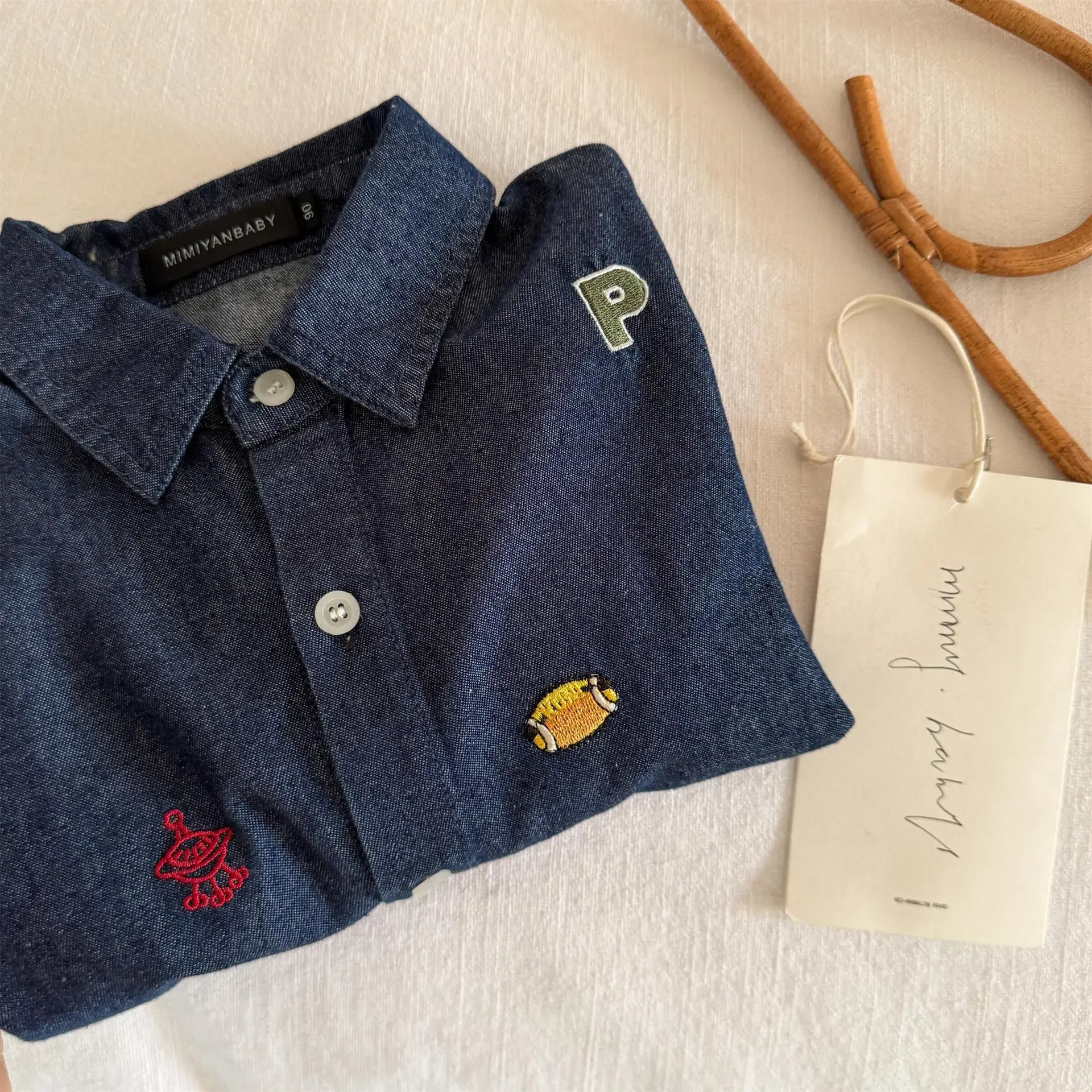 Baby Girls Boys Jean Blouses Kids Blue Shirts Spring Autumn Tops 1 To 6Yrs Children's Korean Style Clothing