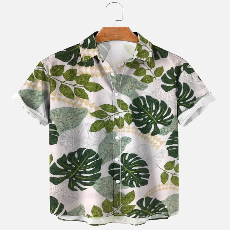 

Leisure Vacation Flower Leaf Short Sleeve Shirt 3D All Over Printed Hawaiian Shirt for Men and Women Casual Shirt Unisex