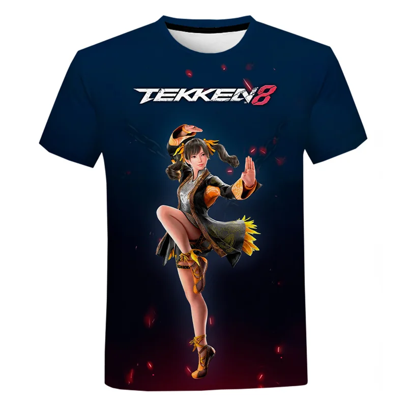 thumbnail image 1 of Camiseta con estampado 3D del nuevo juego de lucha Tekken 8 para hombre, ropa de calle Harajuku, camiseta para hombre, camisetas de manga corta con cuello redondo, 1 of 4