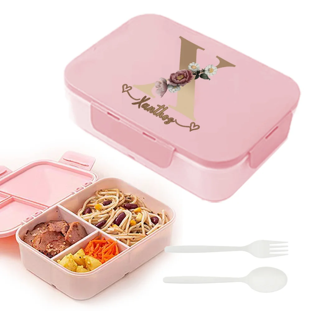 Personalized Leakproof Bento Box with Lid - DIY Portable Meal Holder & Travel Breakfast Organizer