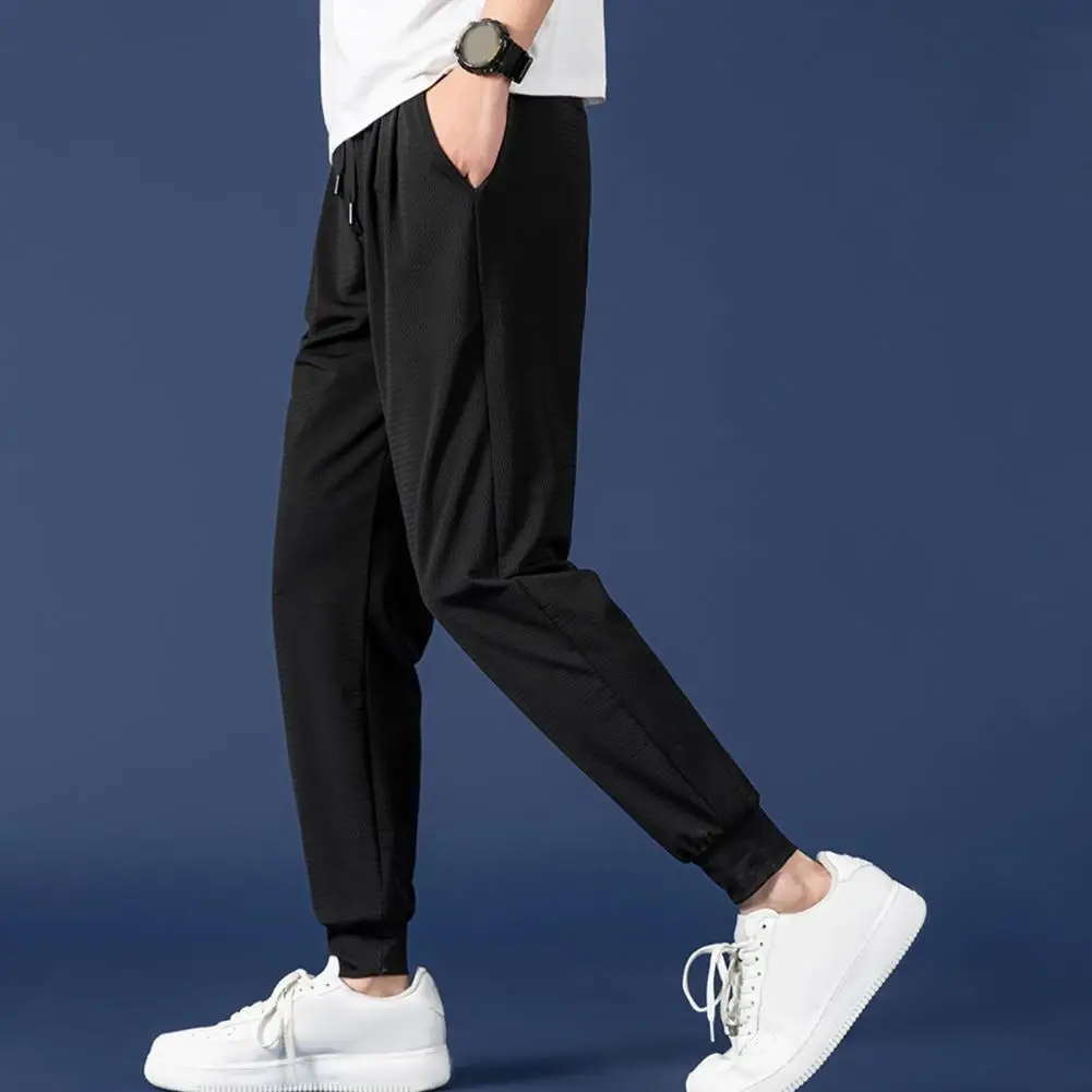 

Men Sweatpants Men's Breathable Mesh Sweatpants with Elastic Drawstring Waist Pockets for Fitness Streetwear Sports Casual Men