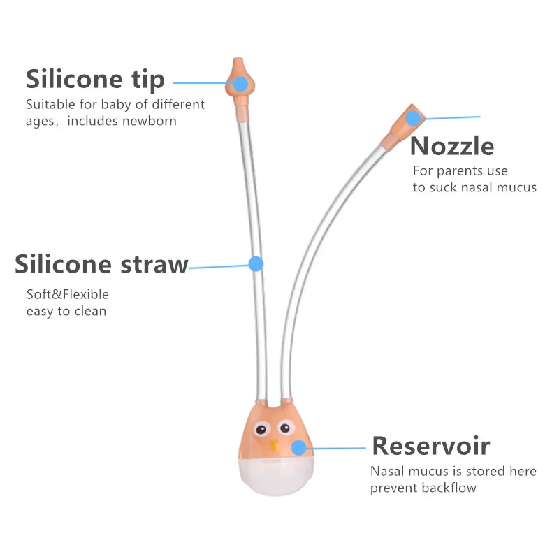 Baby Nasal Aspirator Infant Nose Cleaner Sucker Suction Catheter Tool Protection Baby Mouth Suction Aspirator Type Health Care