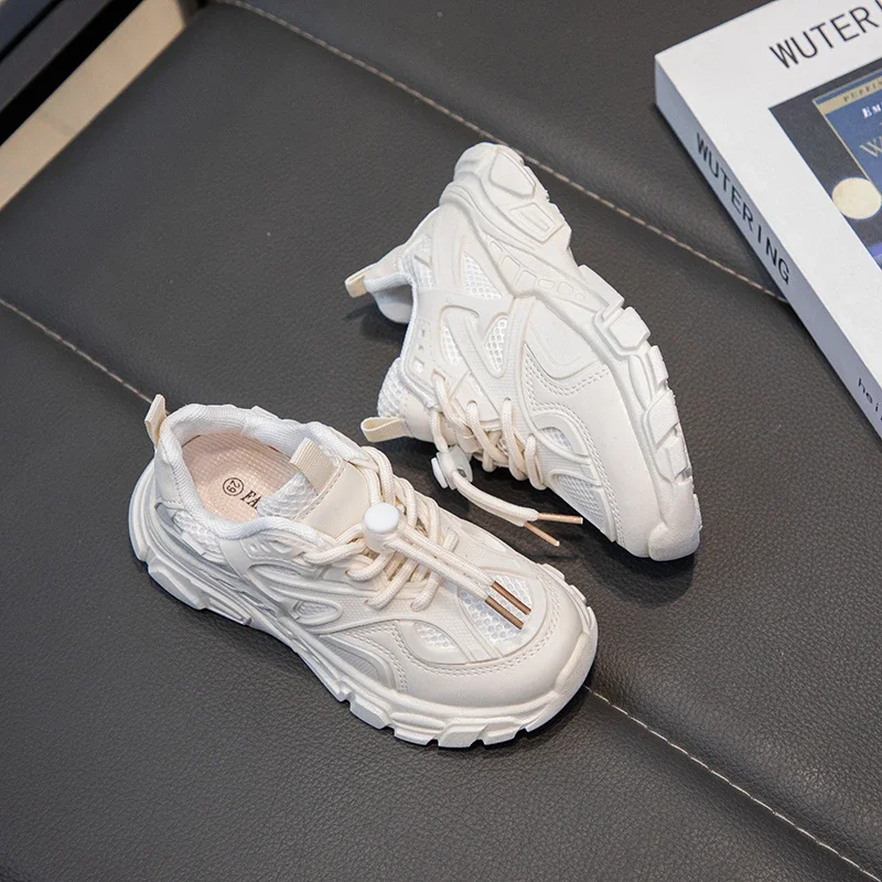 Children's Sneakers for Boy Fashion Girls Causal White School Tennis Shoes Non-slip Simple Kids School Running Sneakers Classic