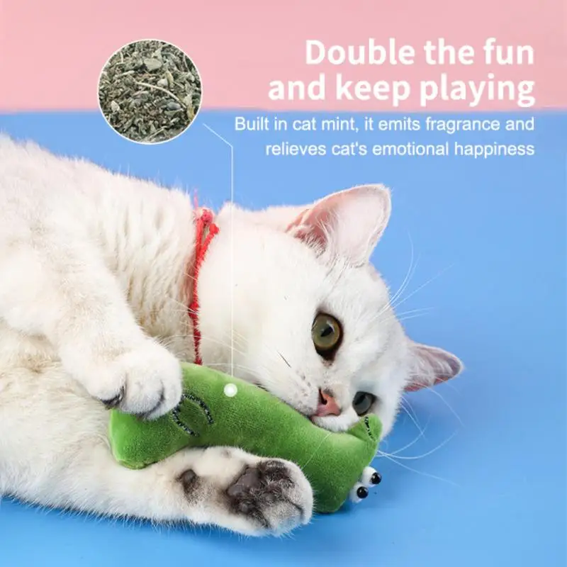 Catnip Toy Cats Products For Pets Cute Cat Toys For Kitten Teeth Grinding Cat Plush Thumb Pillow Pet Accessories Protect Mouth