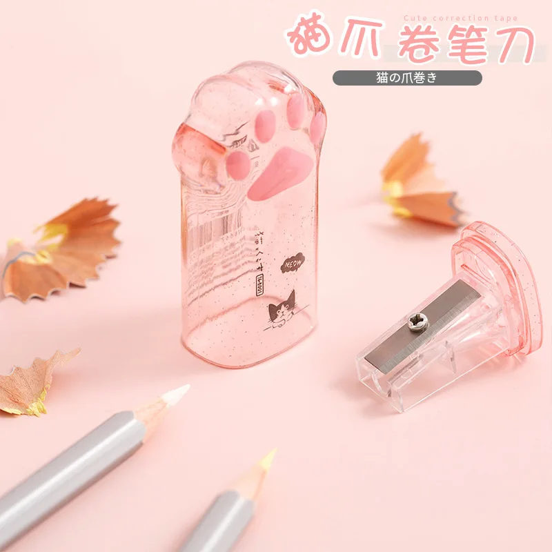 Pencil Sharpener Random Color Creative Cat Paw Kawaii Stationery Office School Supplies Korean Stationery pencil sharpener