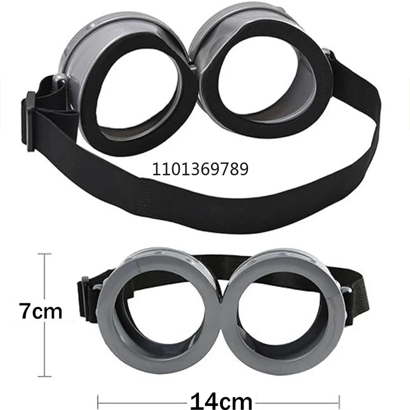 Costume Minions Complet Adulte - Bonnet Jaune, Gants, Jupe, Lunettes Steampunk - Pour Cosplay, Halloween, Fête Déguisée - 4