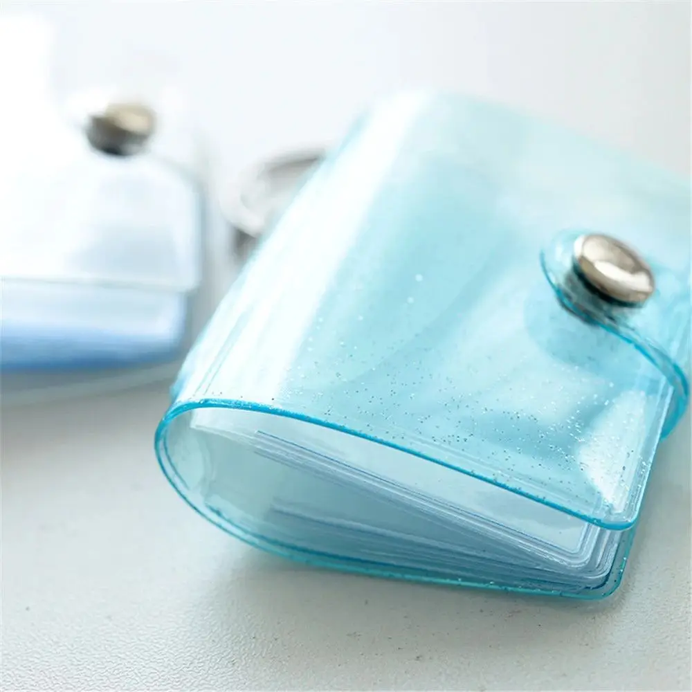 16 Pockets Photo Holder Pictures Storage Interstitial Card Holder Card Bag Book Keyring Photo Album Keychain 1 2 Inch