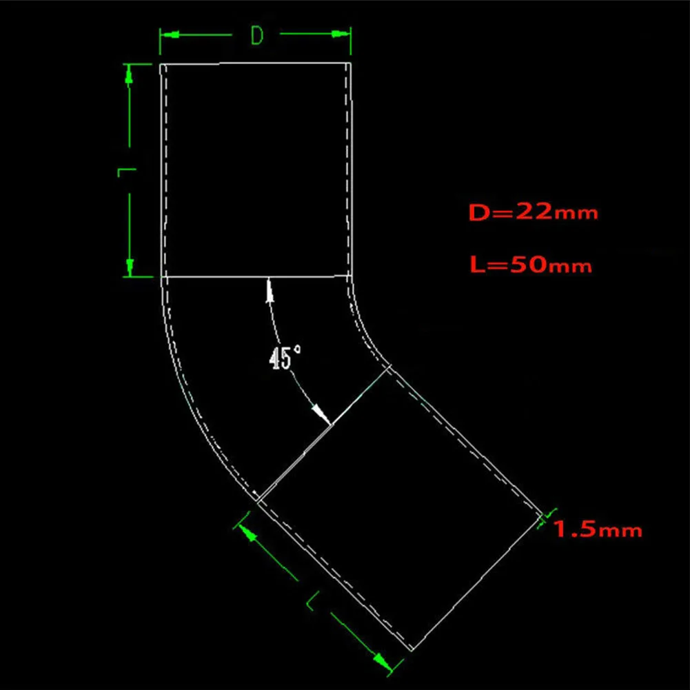 Versatile Stainless Steel Elbow 45° Degree Bend Exhaust Pipe Polished 19-51mm Silver Tool Accessories