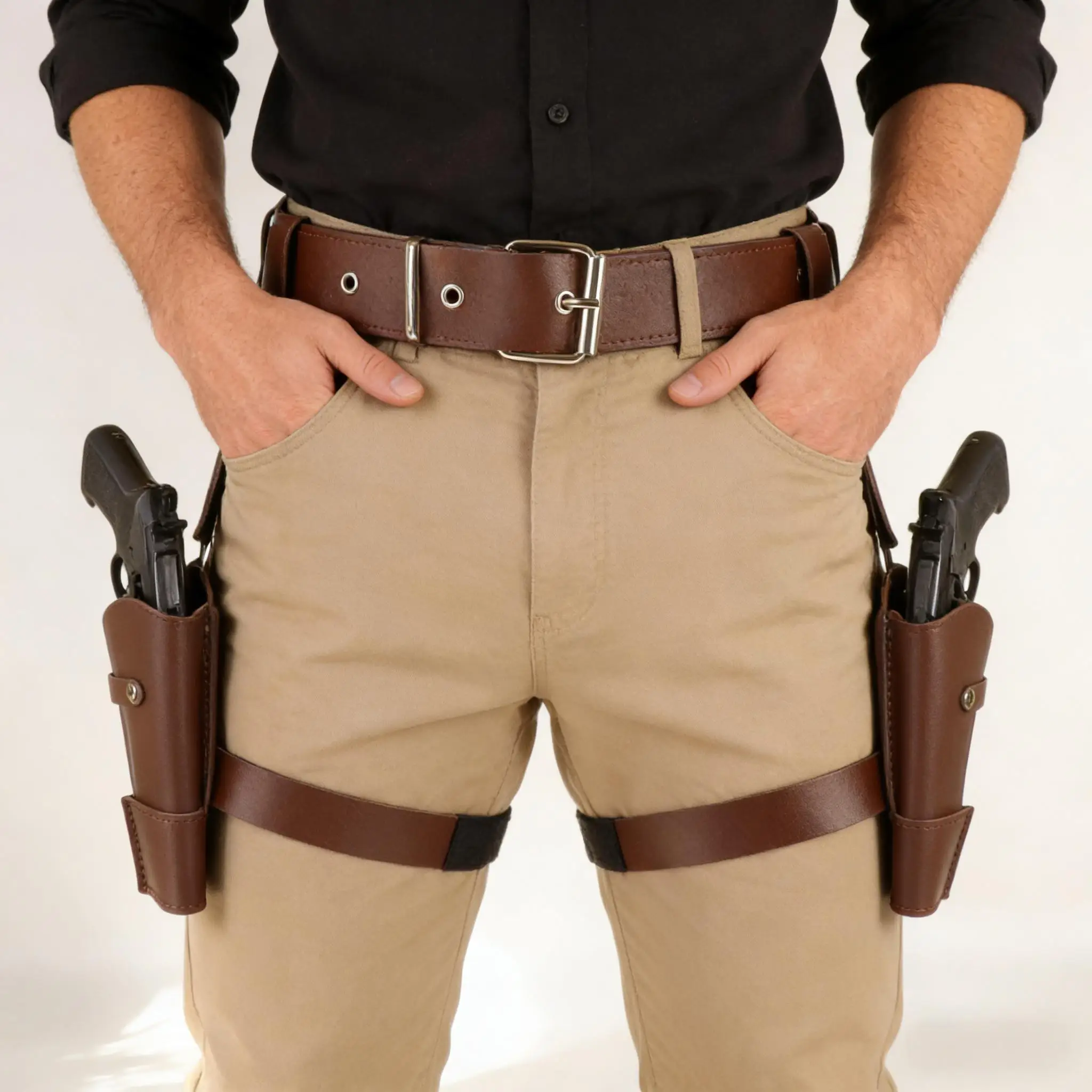 Thigh Holster with Belt - Western Cowboy/Cowgirl Cosplay Accessory