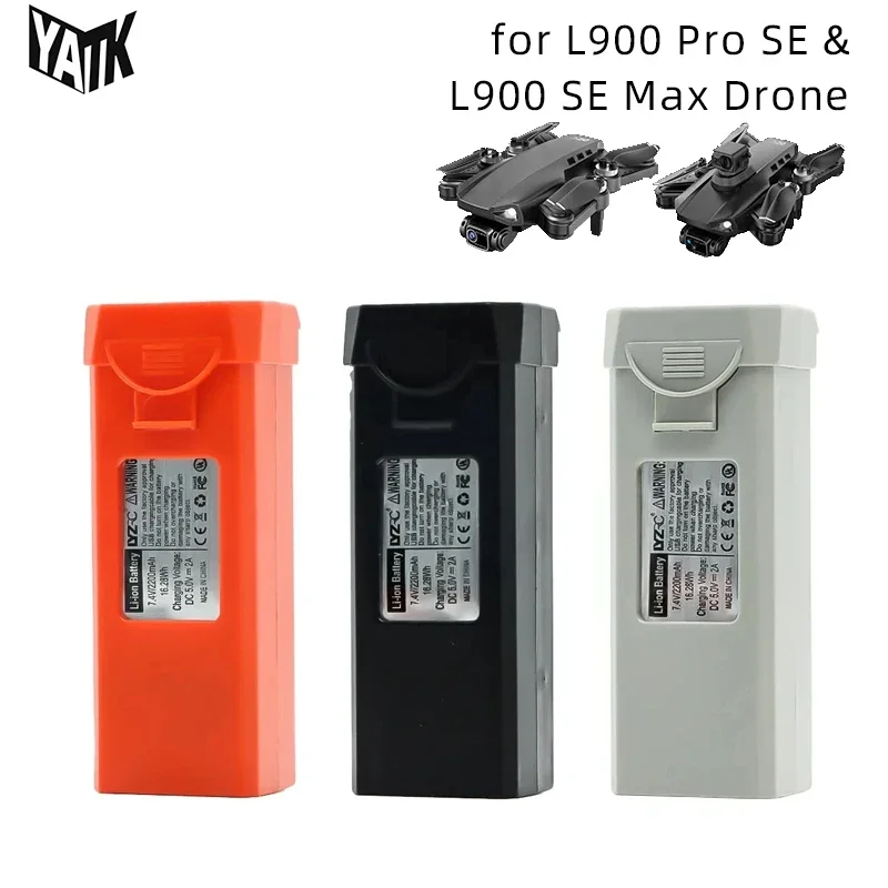 

7.4V 2200mAh Drone Battery for LYZRC L900 Pro SE Accessory Replace of L900 SE Max LiPo Cells RC Quadcopter Uav Parts