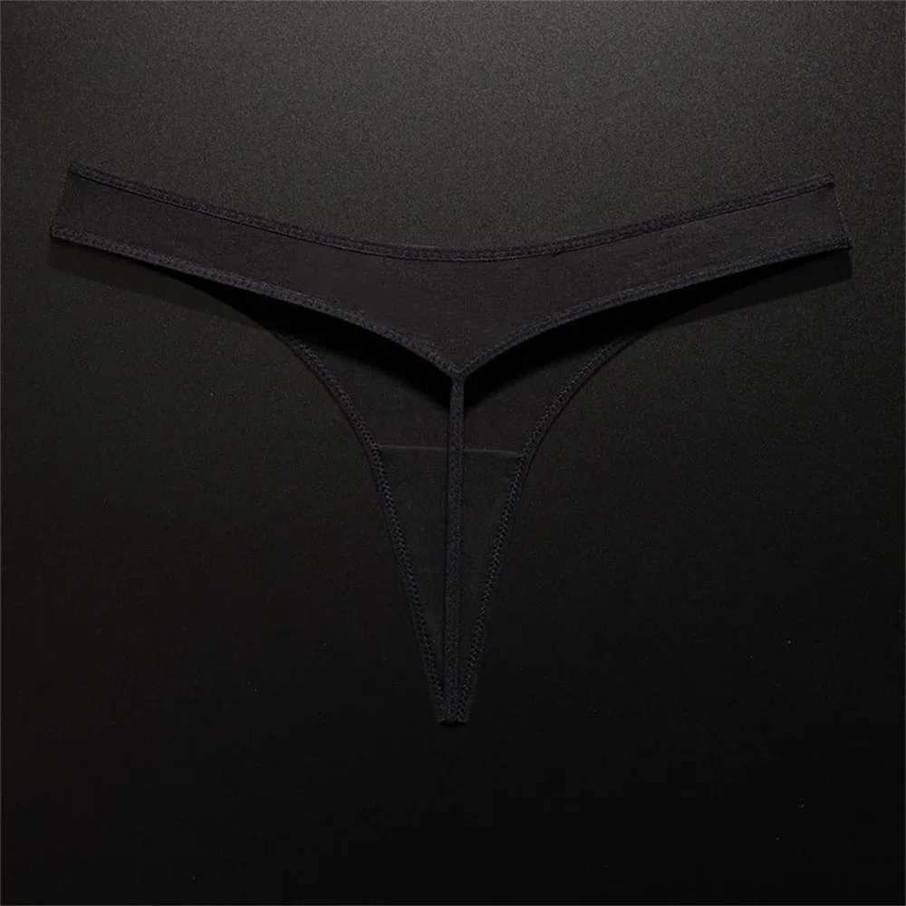 White Sports Cotton G String Women T Back Seamless Thong Underwear Girls Plus Size Elastic T-pants Lingerie S-XL