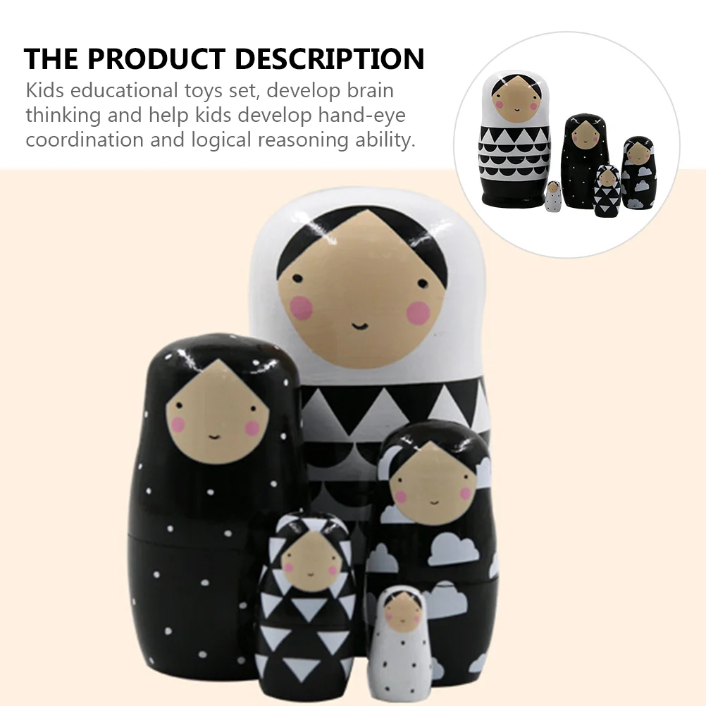 Handmade Russian Nesting Dolls Wood Decor