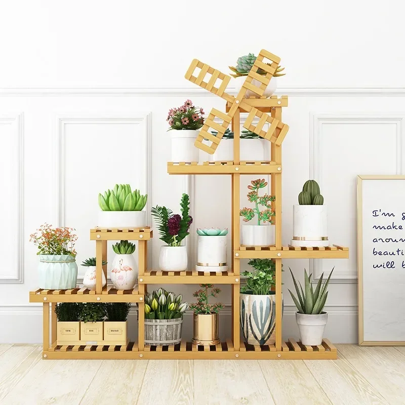 Wooden Indoor Plant Stand Flower Pot Stand Display Plants Holder Base for Plants Pots Shelf Outdoor Corner Plant Shelves