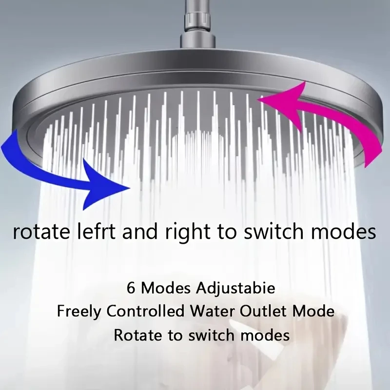 Six-speed Adjustable Shower Head Booster Sets