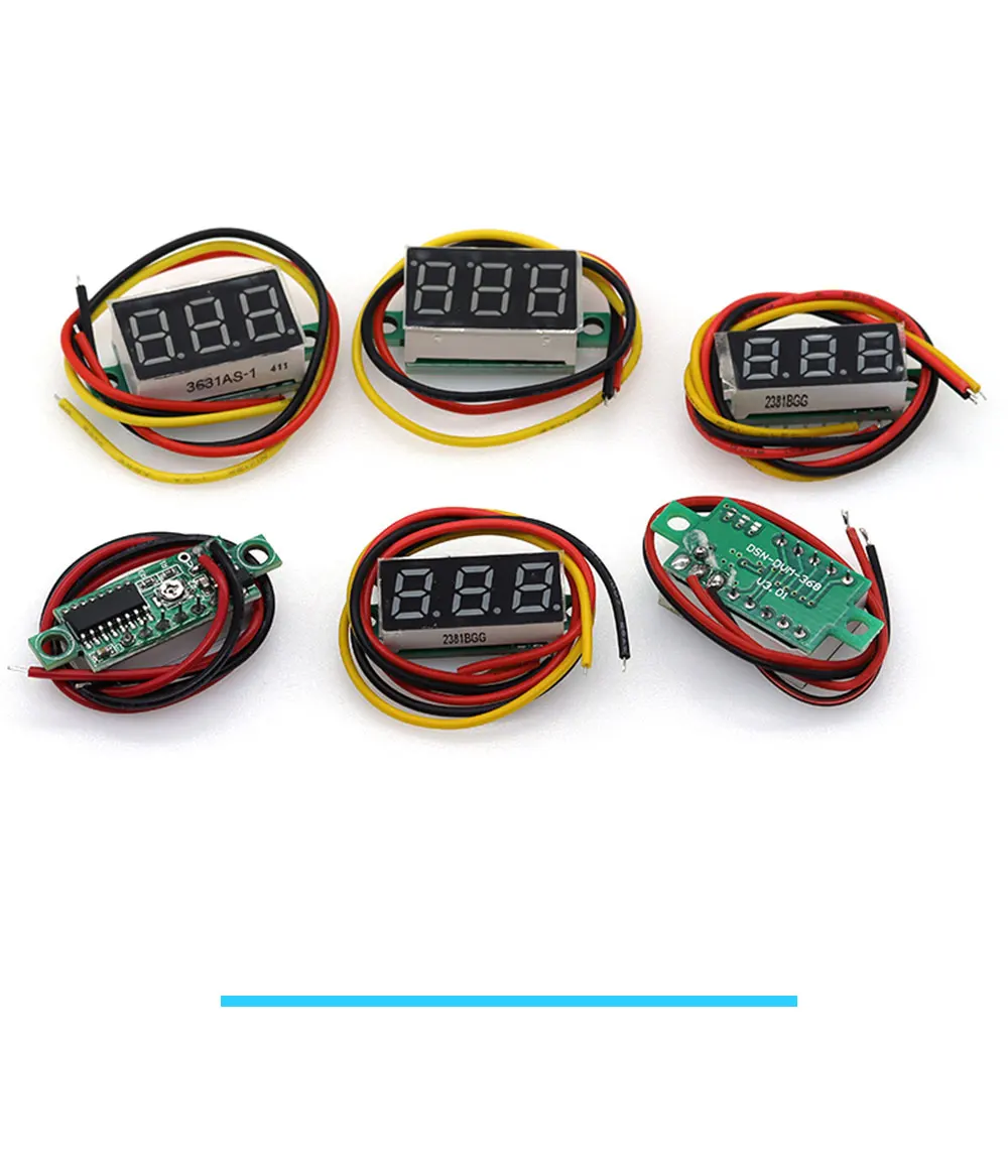 0,28/0,36 Zoll DC LED Digital Voltmeter 0-100V Spannungsmesser Auto Auto Mobile Power Spannungsprüfer Detektor 12V Rot Grün Blau – Detail 9