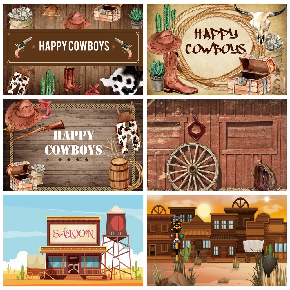 

Cowboy Hat1st Birthday Party Home Decoratio Photo Background Baby Photography Props Shoots For Customized Child Backdrops Studio