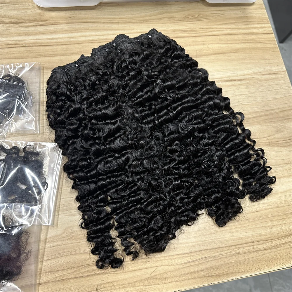 Human Hair Wigs Human Hair Bundles 3C4A Burmese Curly Hair Bundles Virgin Human Hairs Extensions For Full Head 18A
